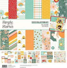 img 3 attached to Full Bloom Designer Collection Pack By Simple Stories - Featuring 12X12 Kit, Coordinating Paper, Chipboard, Floral Embellishments, Stickers, And Enamel Dots