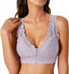 floral lace zipper bralette with removable padded halter crop top - wireless lingerie for women by rolewpy logo