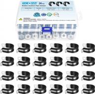 24-piece set of 1-inch cable clamps - rubber-cushioned 304 stainless steel hose clamps, loop clamps, pipe clamps for strong and secure connections logo