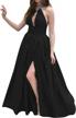 halter prom gowns with split: long evening dresses perfect for parties! logo