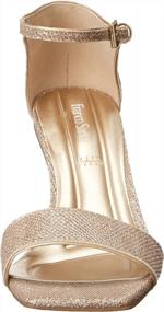 img 3 attached to Step Up Your Style With Franco Sarto Women'S Platinum Gold Ankle Strap Heeled Sandals In Size 8