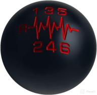 ❤️ dewhel black/red inlay sphere manual shift knob - short throw shifter, 6-speed heartbeat - m10x1.5 m10x1.25 m8x1.25 m12x1.25 reverse left логотип
