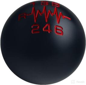 img 3 attached to ❤️ DEWHEL Black/Red Inlay Sphere Manual Shift Knob - Short Throw Shifter, 6-Speed Heartbeat - M10x1.5 M10x1.25 M8x1.25 M12x1.25 Reverse Left