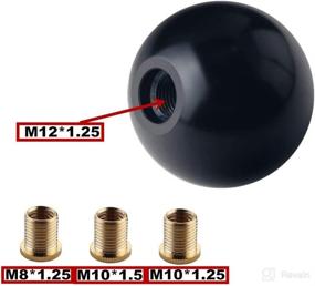 img 1 attached to ❤️ DEWHEL Black/Red Inlay Sphere Manual Shift Knob - Short Throw Shifter, 6-Speed Heartbeat - M10x1.5 M10x1.25 M8x1.25 M12x1.25 Reverse Left