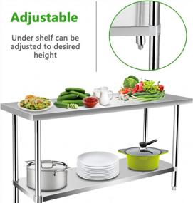img 1 attached to KITMA 60" X 24" Stainless Steel Commercial Kitchen Prep & Work Table - NSF Certified