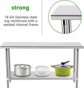 img 2 attached to KITMA 60" X 24" Stainless Steel Commercial Kitchen Prep & Work Table - NSF Certified