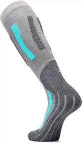 img 3 attached to High Performance Merino Wool Ski Socks for Winter Outdoor Activities - Men Women Kids