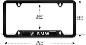 img 1 attached to High-Grade 2-Piece BMW License Plate Frame: Perfect Fit for US Standard Car License Frames