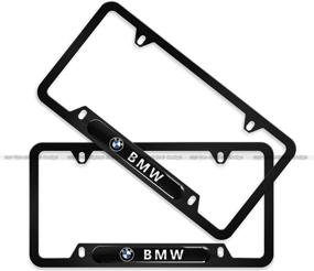 img 3 attached to High-Grade 2-Piece BMW License Plate Frame: Perfect Fit for US Standard Car License Frames