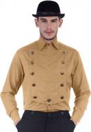 thepiratedressing стимпанк викторианский костюм для косплея мужская хлопковая/льняная рубашка с дирижаблем логотип
