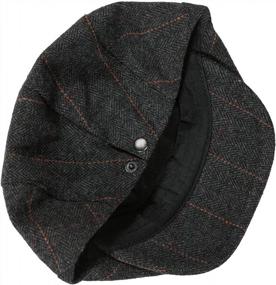 img 3 attached to Мужская классическая плоская кепка Faleto для зимы, весны и осени - кепка Gatsby Newsboy Style для вождения, охоты и повседневной носки