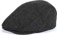 faleto men's classic flat cap for winter, spring, autumn - gatsby newsboy style hat for driving, hunting and daily wear logo