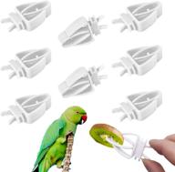🐦 mivofun 8pcs bird cage food holder bracket, parrot fruit vegitable pet feeder clip accessory for budgie parakeet cockatoo macaw cockatiel conure logo
