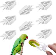 🐦 mivofun 8pcs bird cage food holder bracket, parrot fruit vegitable pet feeder clip accessory for budgie parakeet cockatoo macaw cockatiel conure логотип