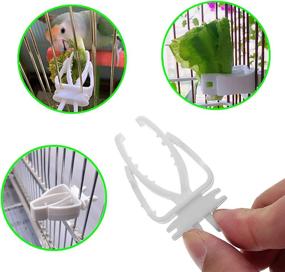 img 1 attached to 🐦 Mivofun 8pcs Bird Cage Food Holder Bracket, Parrot Fruit Vegitable Pet Feeder Clip Accessory for Budgie Parakeet Cockatoo Macaw Cockatiel Conure