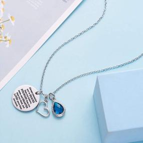 img 1 attached to LParkin Bravery Birthstone Necklace: Perfect Graduation Or Best Friend Gift For Encouragement And Empowerment