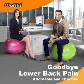 img 1 attached to Improve Posture And Balance With WALIKI Adult Size Stability Chair Ball For School & Office