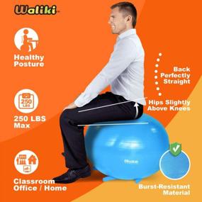 img 2 attached to Improve Posture And Balance With WALIKI Adult Size Stability Chair Ball For School & Office