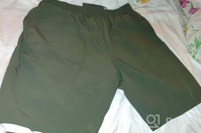 img 1 attached to Stay Comfortable And Connected: WATERWANG Men'S 2-In-1 Running Shorts With Phone Pockets review by King Reeves