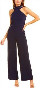 img 2 attached to bebe Women's Choker Neck Jumpsuit for Trendy Fashionistas