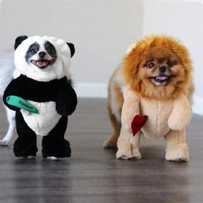 img 3 attached to Pandaloon Panda Puppy Dog and Pet Costume Set - 🐼 Featured on Shark Tank - Walking Teddy Bear Pet Costume with Arms