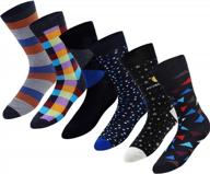men's 97% cotton dress socks: breathable, comfy & colorful styles for business or casual wear! логотип