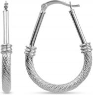 двухцветные овальные серьги-кольца lecalla из стерлингового серебра 925 пробы итальянского дизайна с текстурой алмазной огранки и позолотой для женщин логотип