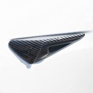evnv tesla model 3 carbon fiber style camera covers: glossy abs protection for enhanced aesthetics logo