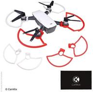 protect your dji spark drone with red and white propeller guards - ensure safe flying with easy secure fitting and extra safety features logo