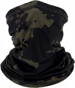 img 4 attached to MengPa Neck Gaiter Balaclava Bandana Headwear Ice Silk Face Cover Headband For Women Men
