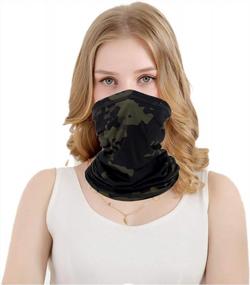 img 2 attached to MengPa Neck Gaiter Balaclava Bandana Headwear Ice Silk Face Cover Headband For Women Men