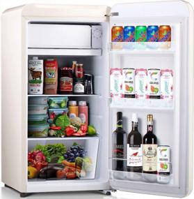 img 4 attached to 3.2 Cu. Ft Kismile Retro Mini Fridge W/ Freezer & Adjustable Glass Shelves - Perfect For Office, Dorm, Bedroom!