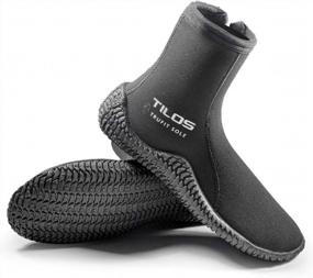 img 4 attached to Revolutionary Tilos TruFit Scuba Booties With Ergonomic Design – 3Mm Short, 3Mm Titanium, 5Mm Titanium, 5Mm Thermowall, And 7Mm Titanium Options Available