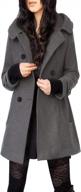 теплая двубортная шерстяная куртка-бушлат с капюшоном для женщин от tanming логотип