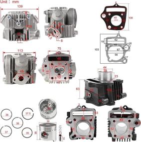 img 3 attached to 🏎️ FLYPIG Performance Big Bore Cylinder Rebuild Kit for Honda 50CC Z50 Z50R XR50 CRF50 Dirt Bike Go Kart - Top End Repair Set