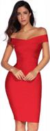meilun women's off shoulder bandage dress: perfect for parties, weddings & guests! logo