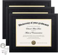 3-pack 11x14 diploma frame set with high definition glass & double mat for wall/tabletop - 8.5 x 11 upsimples логотип