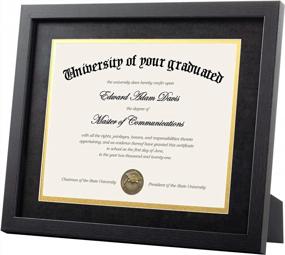 img 2 attached to 3-Pack 11X14 Diploma Frame Set With High Definition Glass & Double Mat For Wall/Tabletop - 8.5 X 11 UpSimples