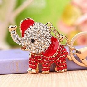 img 1 attached to 🐘 Stunning Elephant Keychain with Sparkling Rhinestones - A Glamorous Keyring Accessory