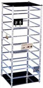 img 1 attached to Large Rotating Jewelry Card Display - 10" W X 10" L X 25" H - Holds 144 2" W Earring Cards By SSWBasics