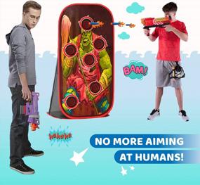 img 2 attached to Improve Your Aim With Skywin'S Zombie Shooting Targets - Score Holes And Compatible With Nerf Targets For Kids
