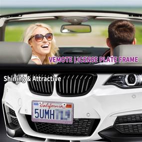 img 2 attached to 2 Pack Bling Car License Plate Frames For Women &Amp Exterior Accessories