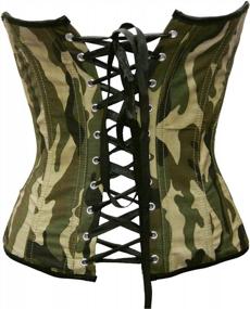 img 2 attached to Bslingerie Women'S Camo Green Boned Corset Top: Fashionable And Supportive!