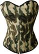 bslingerie women's camo green boned corset top: fashionable and supportive! logo