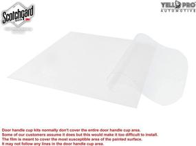 img 2 attached to 🚪 YelloPro Custom Fit Door Handle Cup 3M Scotchgard Anti Scratch Clear Bra Paint Protector Film Cover Self Healing PPF Guard Kit for Dodge Durango SUV (2017-2022)