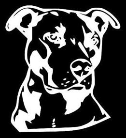 img 1 attached to 🐶 Premium VDC Pitbull Side Face Vinyl Decal - Ideal for Cars, Laptops, Windows, and Walls (WHITE)