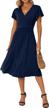 grecerelle spring summer dress for women casual ruffle short/long sleeve dresses, wrap v-neck dress logo