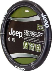 img 1 attached to 🚗 Plasticolor 006695R01 Jeep Deluxe Steering Wheel Cover with Enhanced Contrast Stitching - Ideal for Cars, Trucks & SUVs