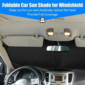 img 3 attached to UV Heat Protection Car Sun Shade For Windshield - Foldable Cartoon Cool Sun Visor Shield Cover Baby For Most Sedans SUV Truck Pickup
