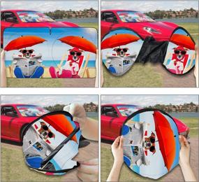 img 1 attached to UV Heat Protection Car Sun Shade For Windshield - Foldable Cartoon Cool Sun Visor Shield Cover Baby For Most Sedans SUV Truck Pickup